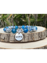 Bracelet pierres " Bleu...