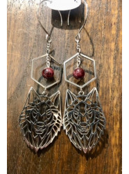 Boucles d'oreilles "Les loups"