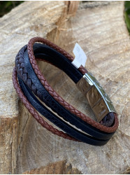 Bracelet "cuir tressé...
