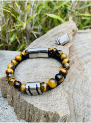 Bracelet "Cuir & Pierre"...
