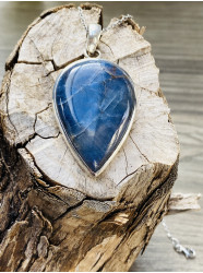 Pendentif Saphir Bleu...