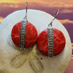 Boucles d'oreilles " Corail...