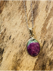 Collier " Rubis Zoïsite "