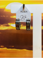 Boucles d'oreilles " Acier...