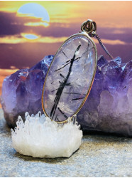 Collier " Quartz tourmaline "