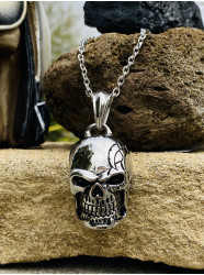 Collier acier " Skull'n road "
