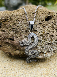 Collier " Snake 'n road "