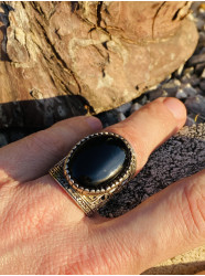 Bague argent massif " Onyx...