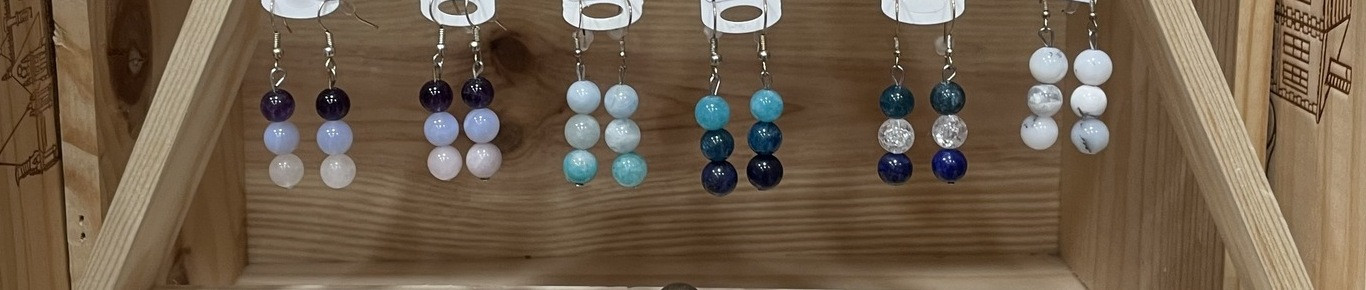 Boucles d'oreilles en pierre lithothérapie.