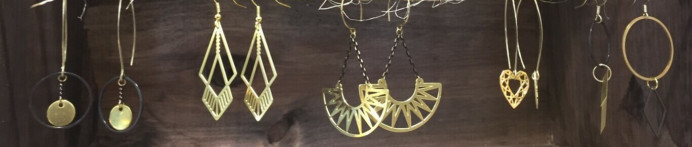 Bijoux géométrique en laiton fabriqués en France